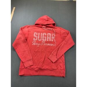 Sugar Ray Leonard Hoodie Sweatshirt Mens Large Red Boxing Roots Of Fight